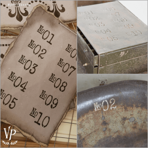 700232 Pochoir Filigree motif 5 27 x 27 cm A