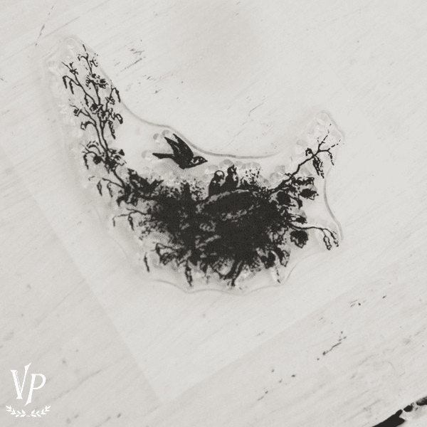 702020 Tampon decoratif Birds 7 cm A