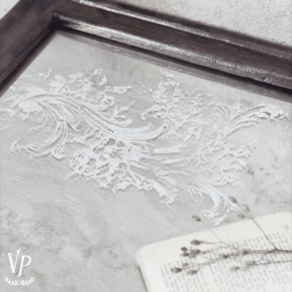 702021 Tampon decoratif Flowers Filigree 25 cm C