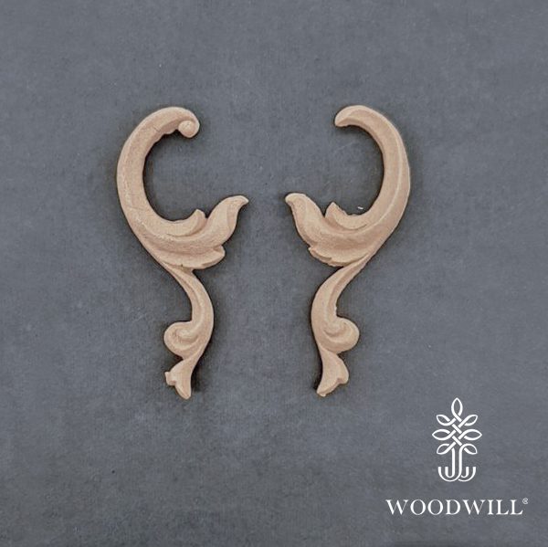 800370 Woodwill Ornement Set de 2 11 x 4 cm