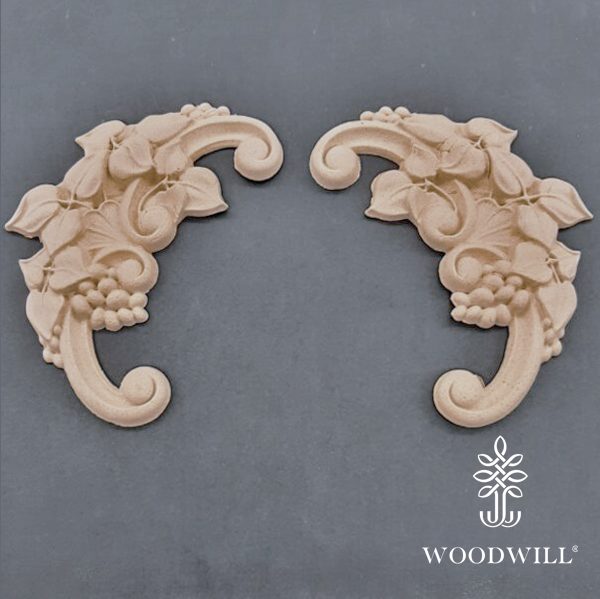 801343 Woodwill Ornement Set de 2 14.5 x 7 cm