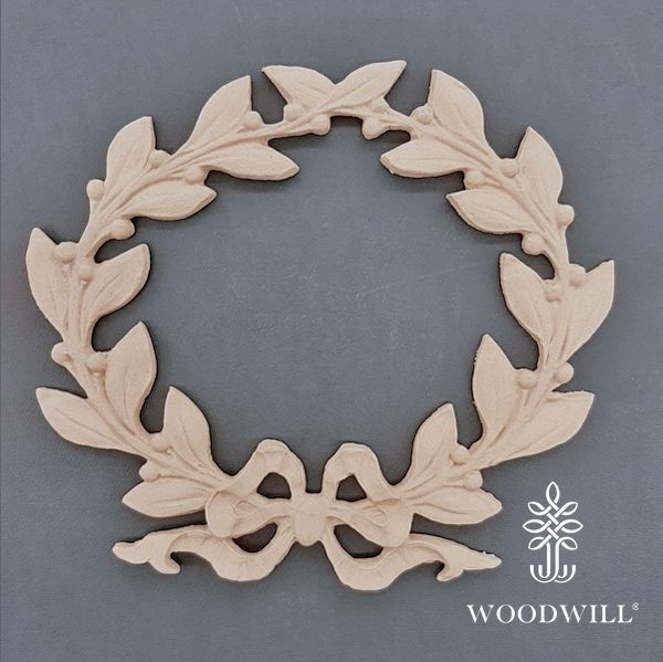 801457 Woodwill Ornement Couronne 19 x 20 cm