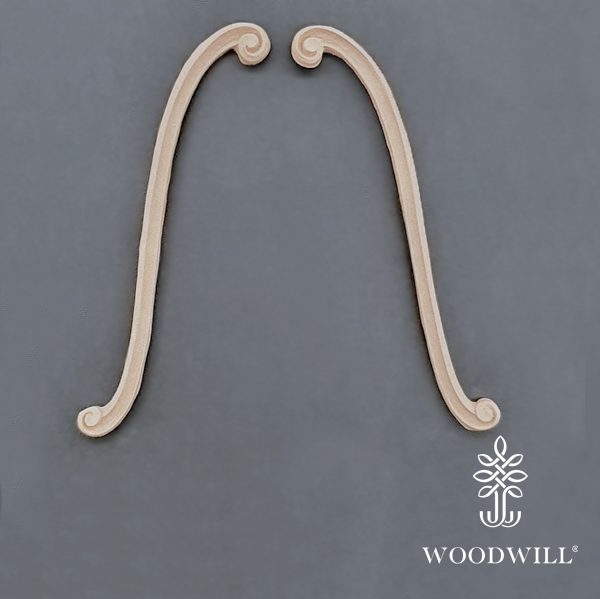 801582 Woodwill Ornement Set de 2 17 x 1 cm