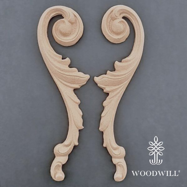 801687 Woodwill Ornement Set de 2 17 x 5 cm