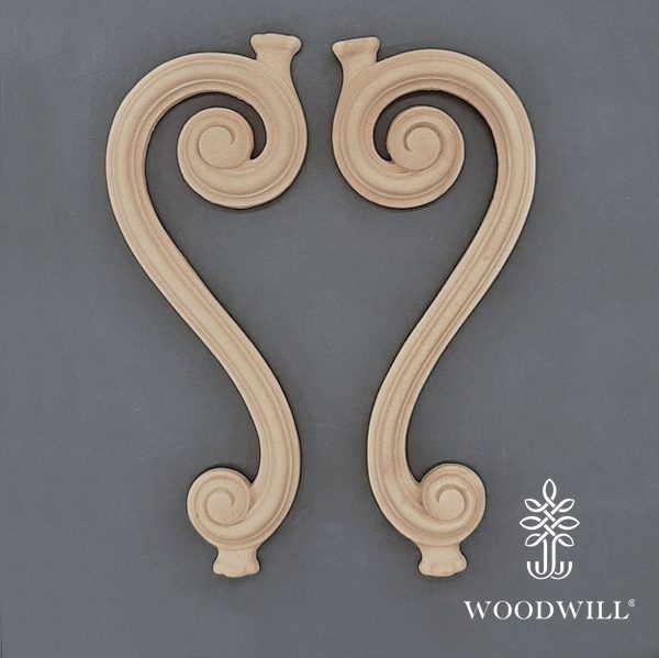 801782 Woodwill Ornement Set de 2 17 x 1 cm