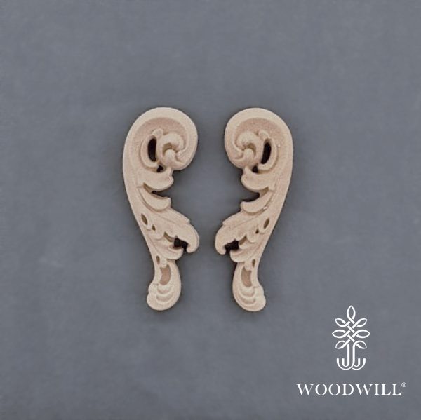802743 Woodwill Ornement Set de 2 2 x 6 cm
