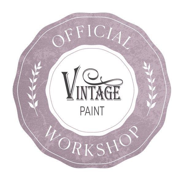 Logo Vintage Paint indiquant les distributeurs qui organisent des ateliers de formation